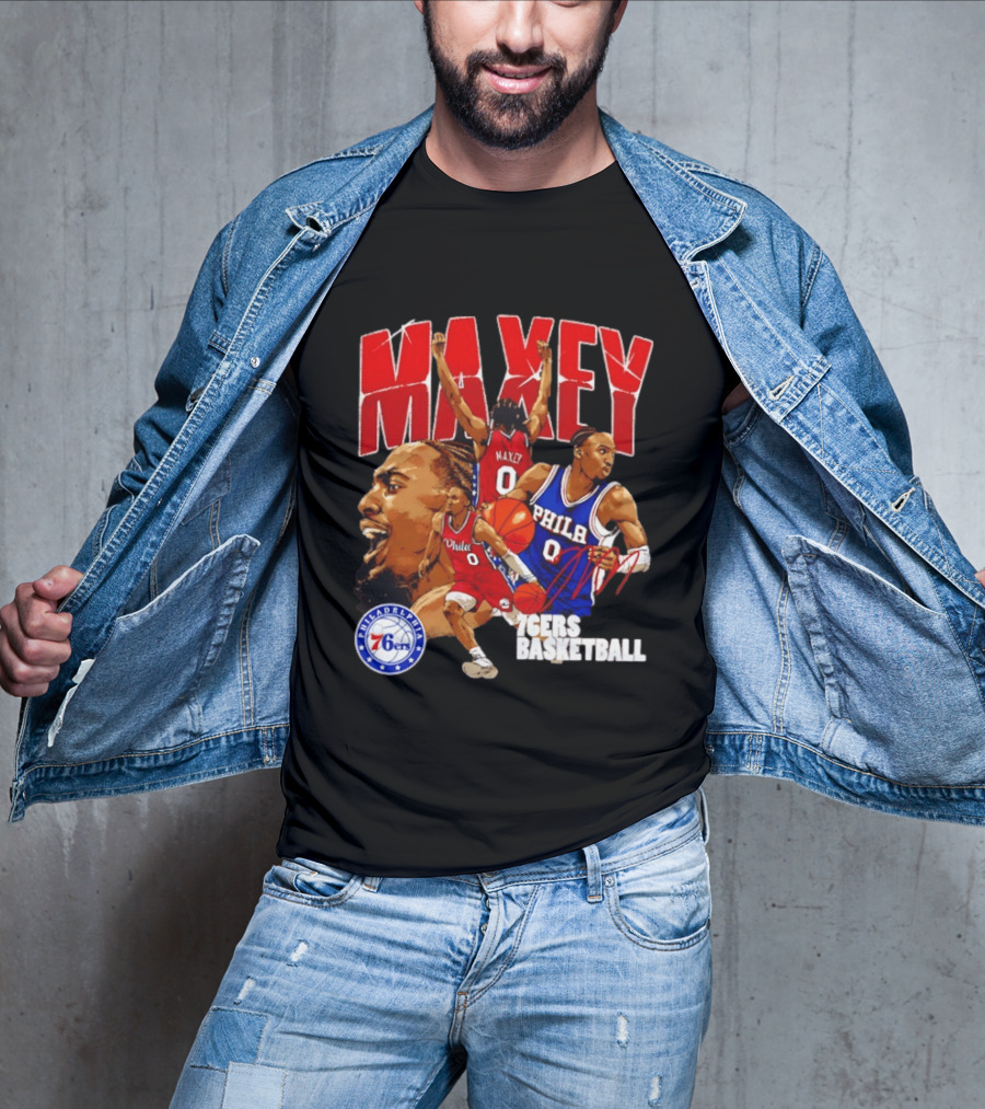 Tyrese Maxey Philadelphia 76ers Collage T-Shirt