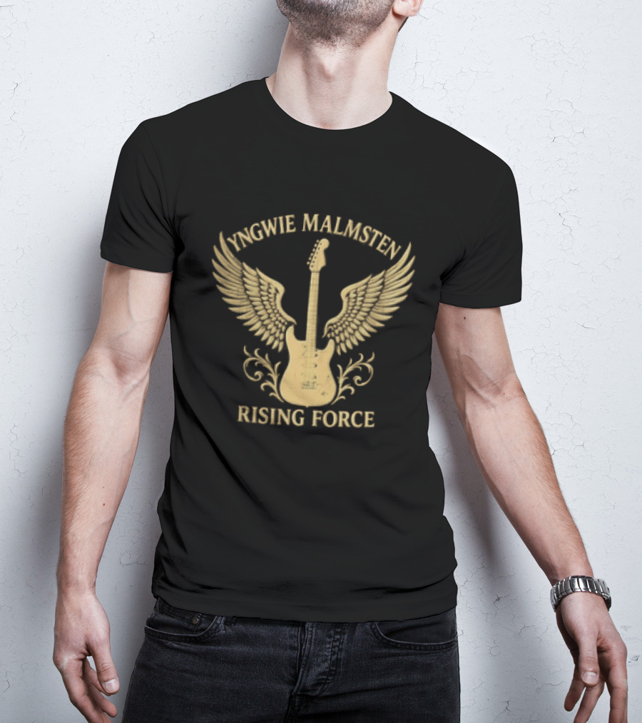 Yngwie Malmsten Rising Force Electric Guitar Wings T-Shirt