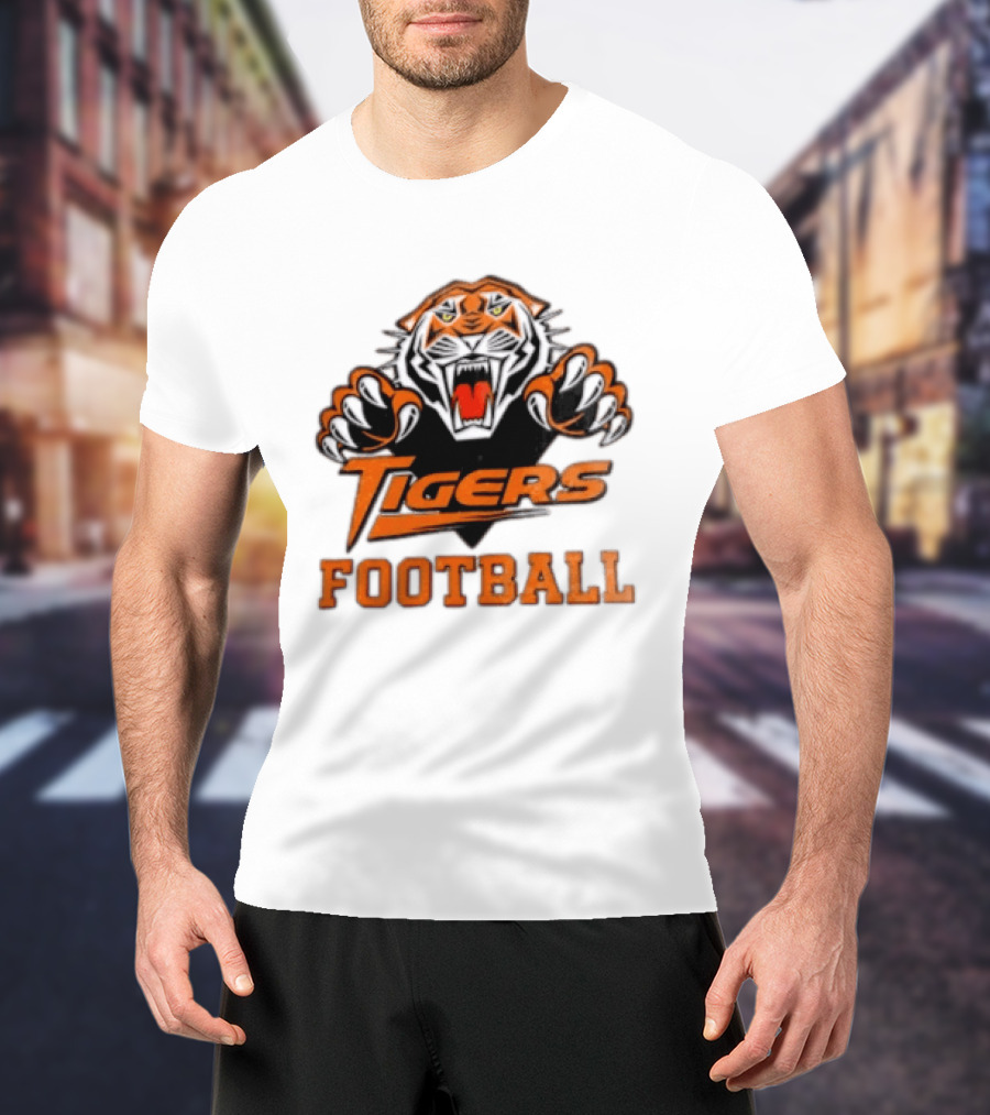Tigers Football Sports Team Fierce Mascot Claw T-Shirt