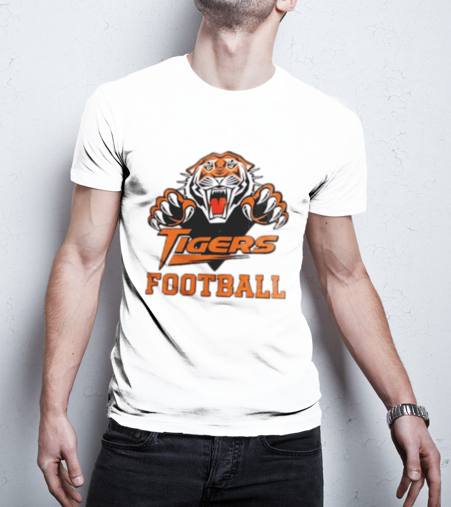 Tigers Football Sports Team Fierce Mascot Claw T-Shirt