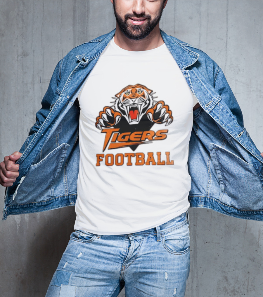 Tigers Football Sports Team Fierce Mascot Claw T-Shirt