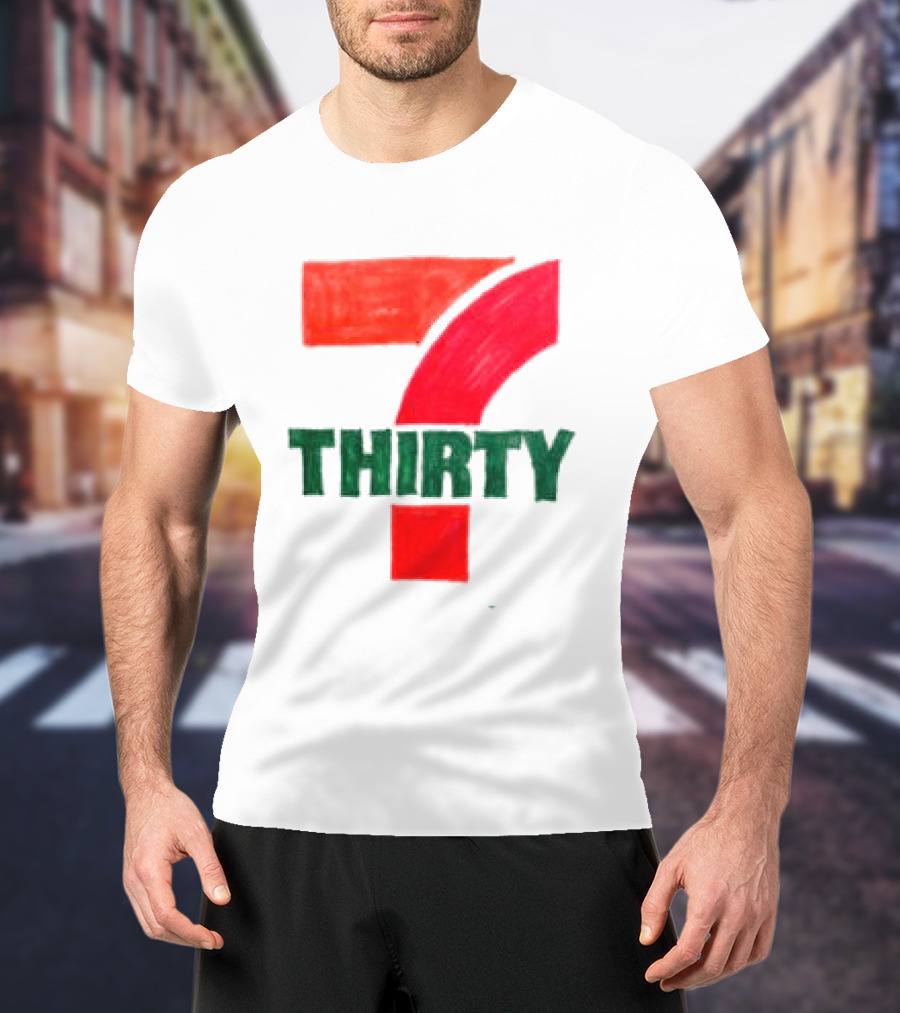 Asspizza Store 7 Thirty Hand Drawn Red Green Number T-Shirt