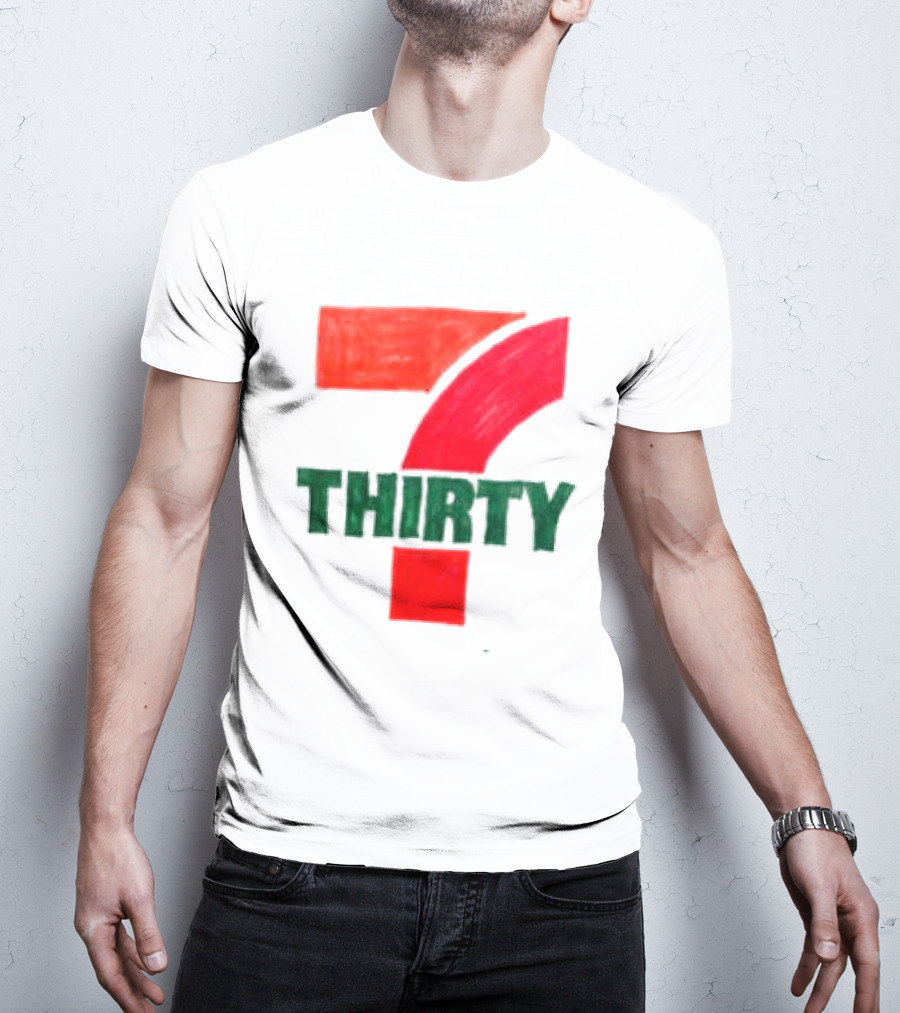 Asspizza Store 7 Thirty Hand Drawn Red Green Number T-Shirt