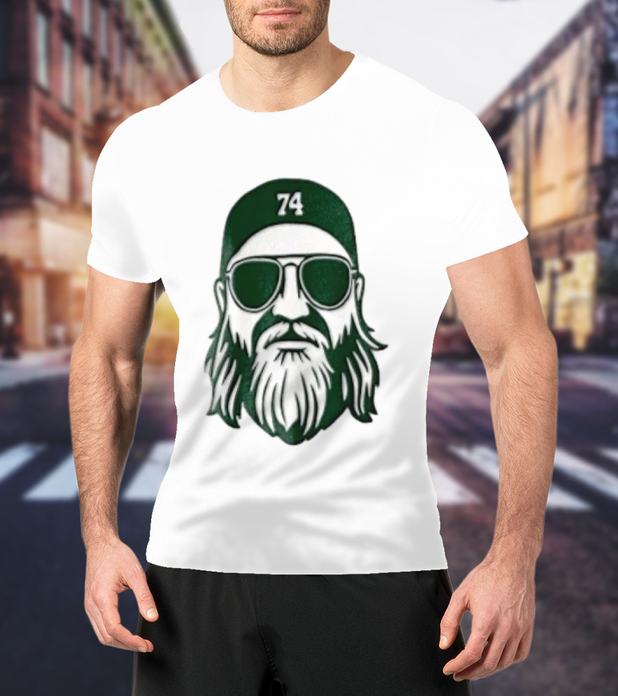 Bearded Man Sunglasses Hat 74 T-Shirt