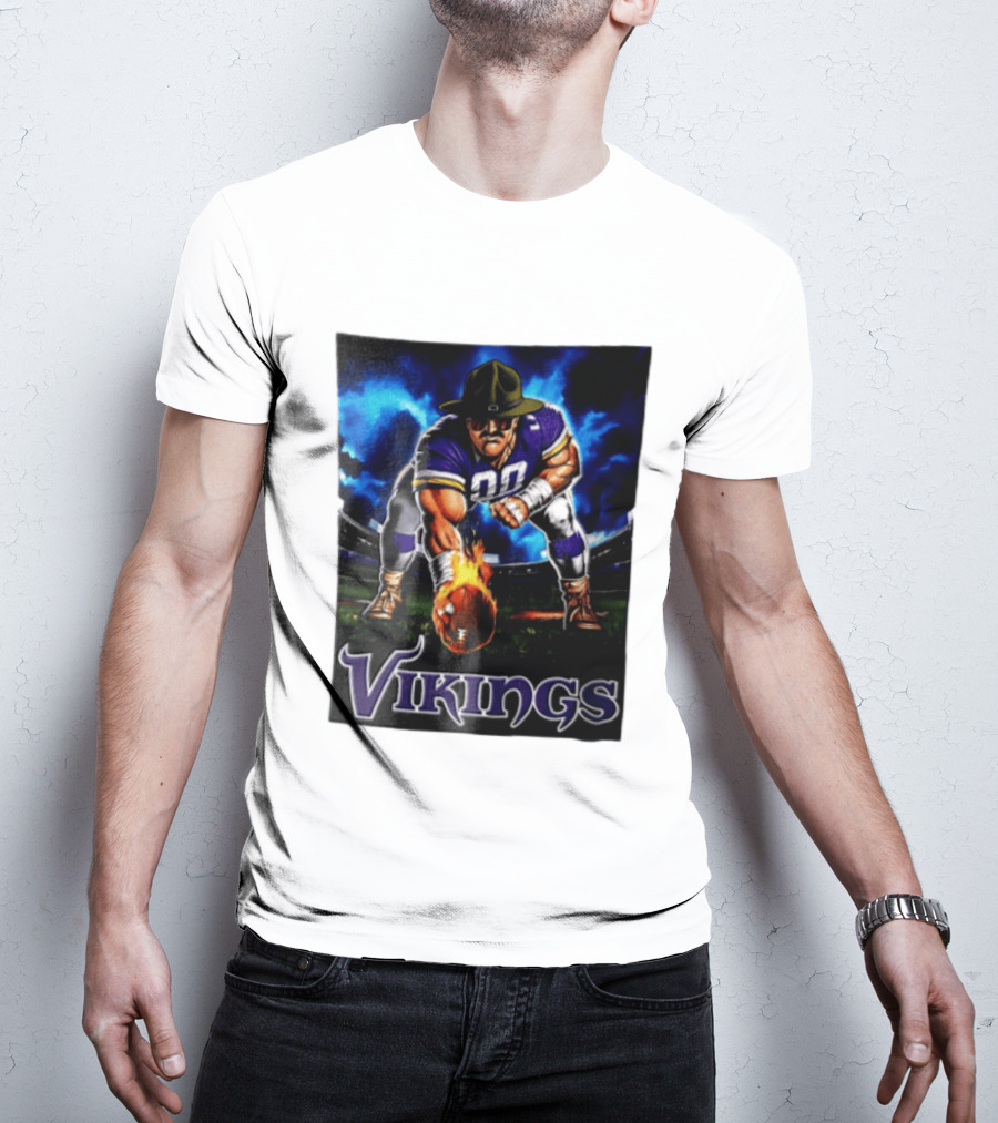 Vikings Ivan Pace Jr Muscular Football Player 00 Powerful Athletic Figure T-Shirt