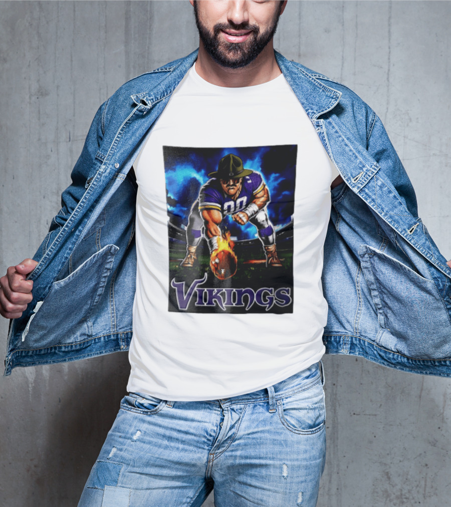 Vikings Ivan Pace Jr Muscular Football Player 00 Powerful Athletic Figure T-Shirt