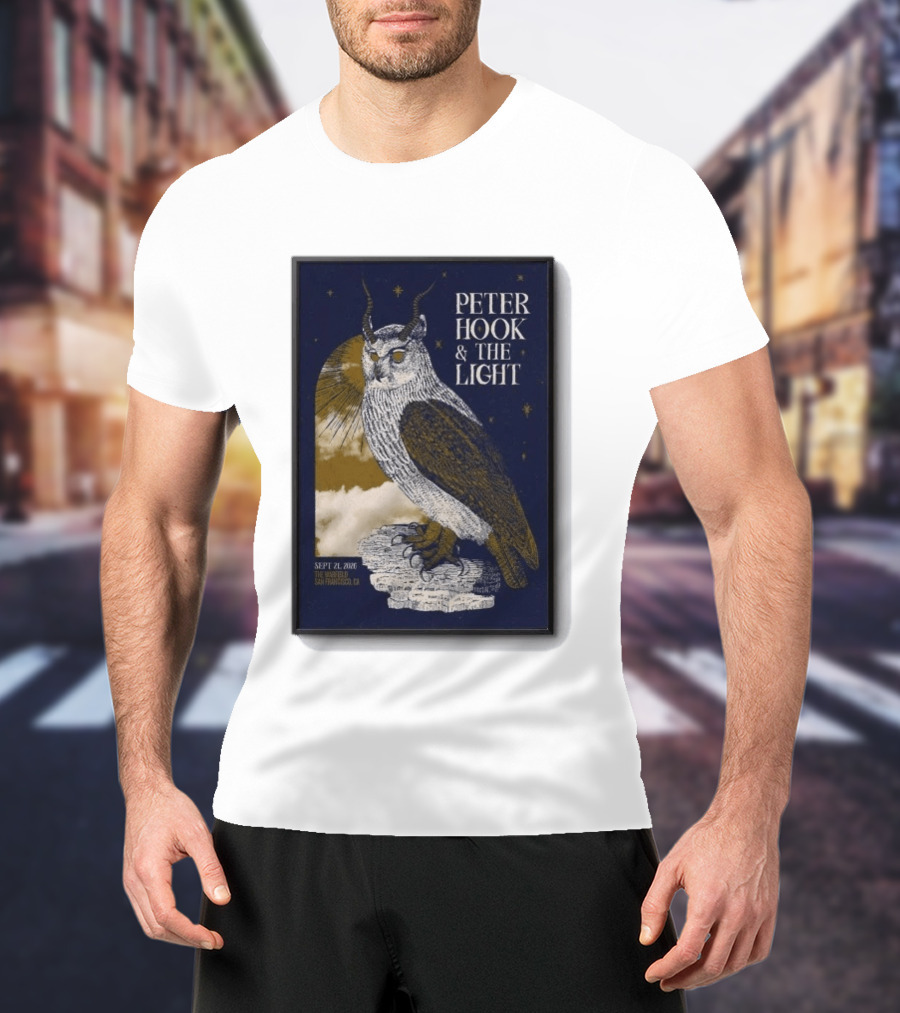 Peter Hook & The Light Sept 21 2026 San Francisco CA Owl T-Shirt