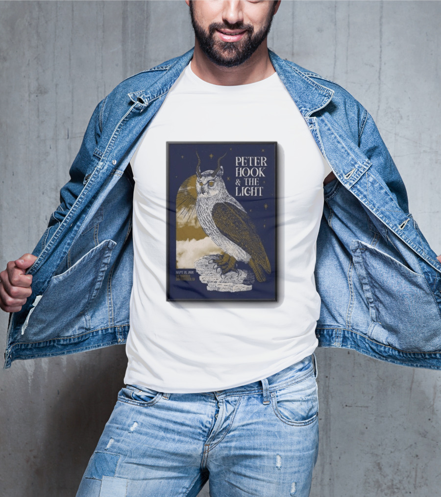 Peter Hook & The Light Sept 21 2026 San Francisco CA Owl T-Shirt