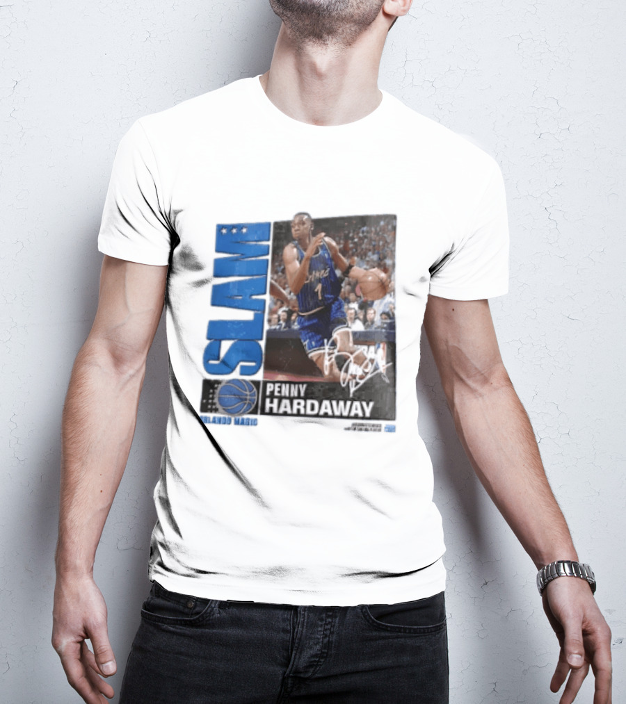 SLAM Top 500 Penny Hardaway Basketball Orlando Magic Jersey T-Shirt