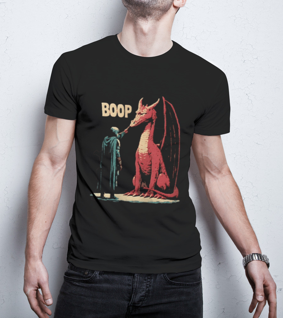 Boop The Dragon Knight Humor Fantasy Adventure T-Shirt