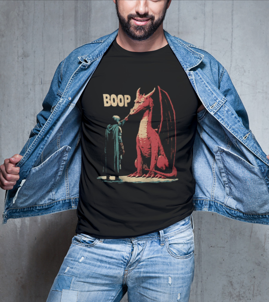 Boop The Dragon Knight Humor Fantasy Adventure T-Shirt