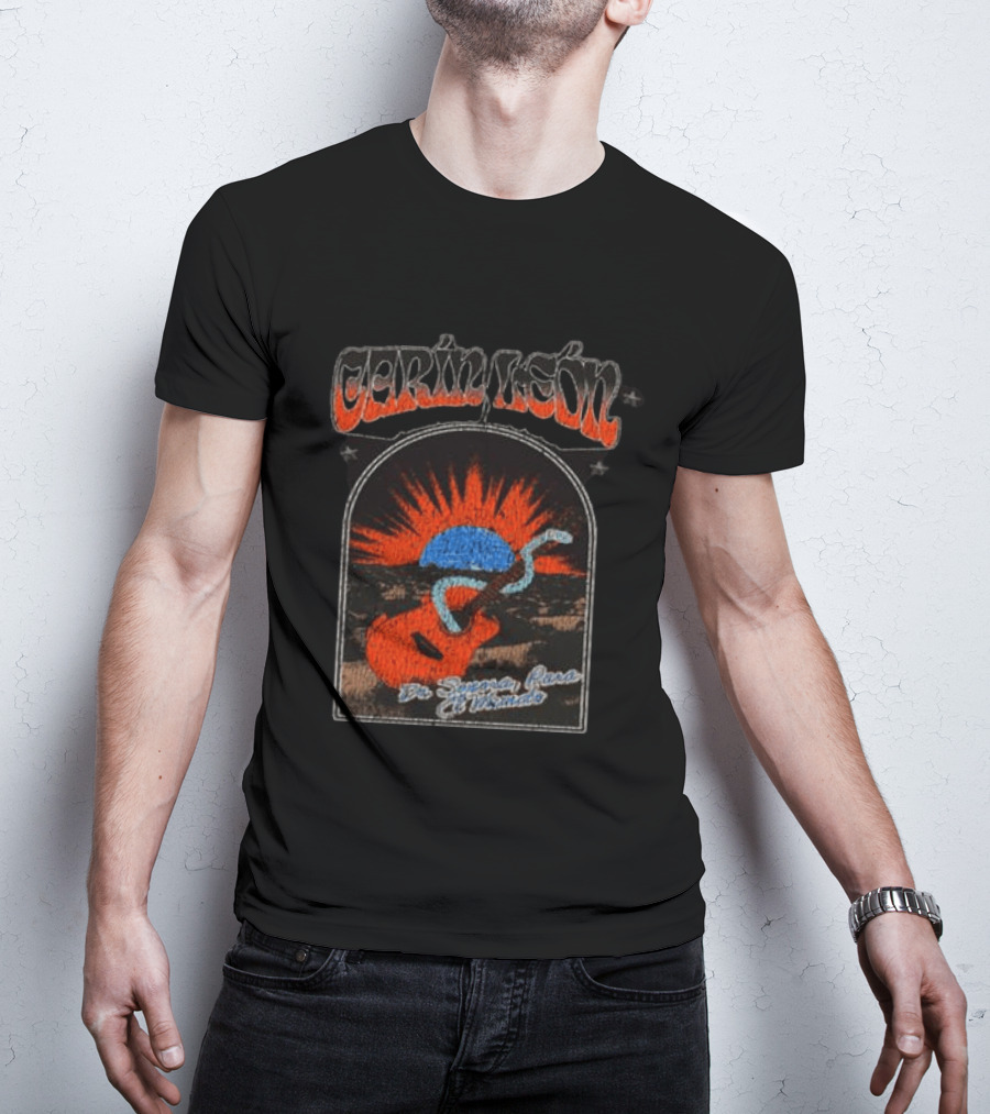 Carin Leon De Sonora Para El Mundo Guitar Sunrise T-Shirt