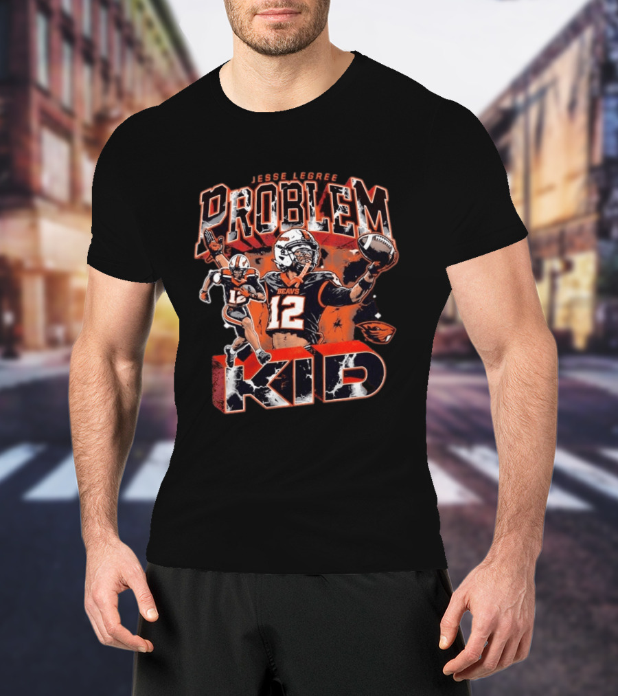 Jesse Legree Problem Kid No 12 Beavs Football Oregon State Beavers T-Shirt