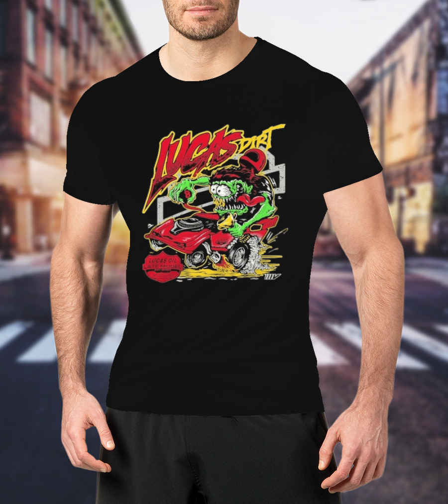 Lucas Dirt Floracing Mad Mark Lucas Oil Late Model T-Shirt