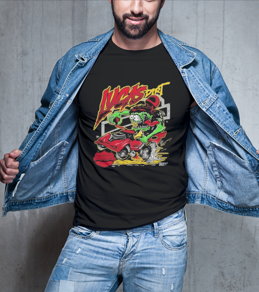 Lucas Dirt Floracing Mad Mark Lucas Oil Late Model T-Shirt