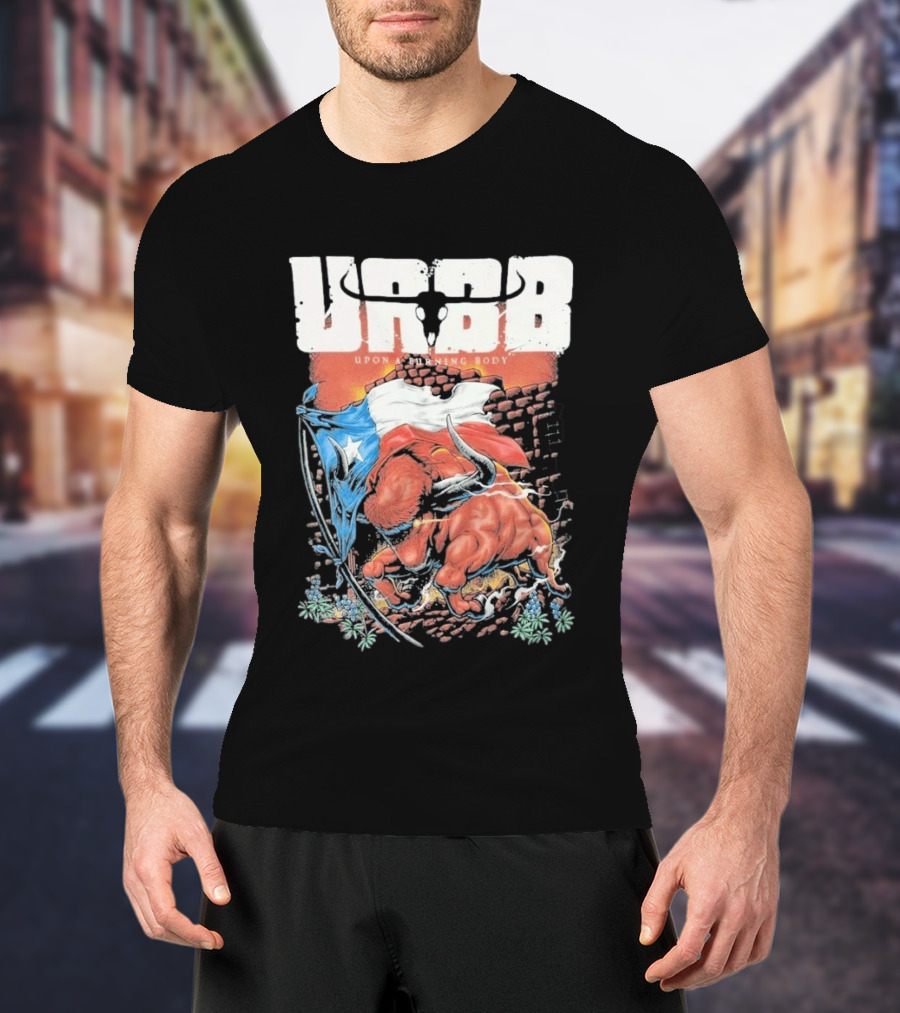 Upon A Burning Body URBB Bull Flag Texas T-Shirt