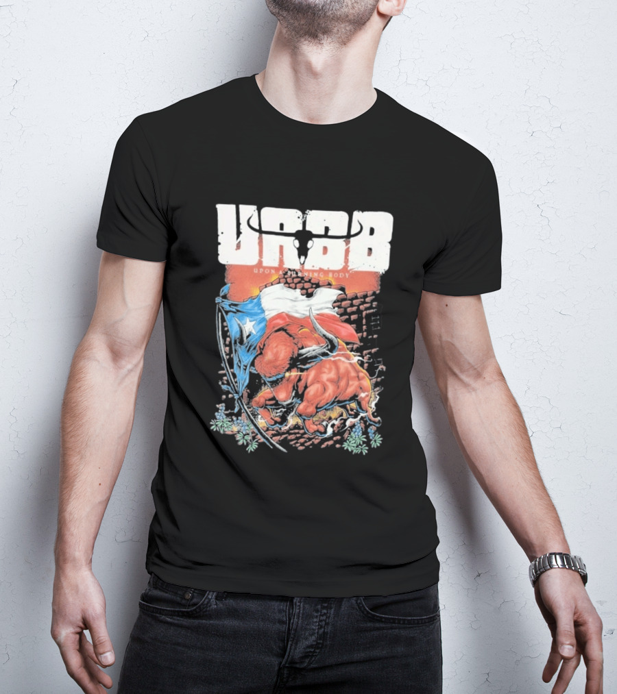 Upon A Burning Body URBB Bull Flag Texas T-Shirt