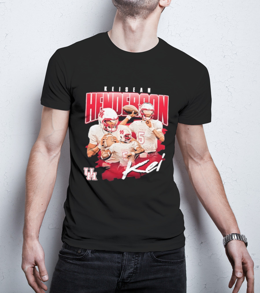 Keisean Henderson Houston Cougars Football No 5 Kei UH T-Shirt