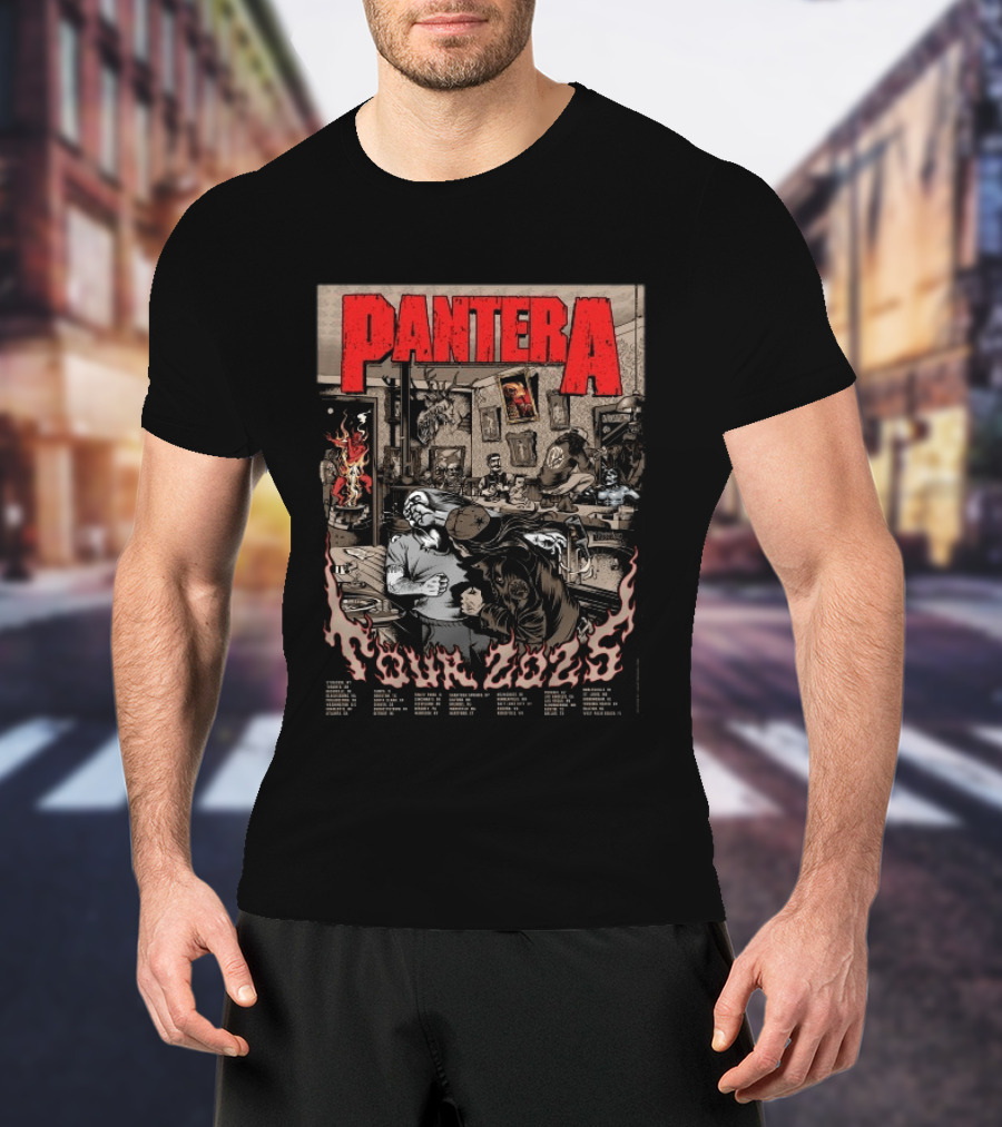 Pantera Tour 2025 Every Album Cover Combined Texas Stops T-Shirt