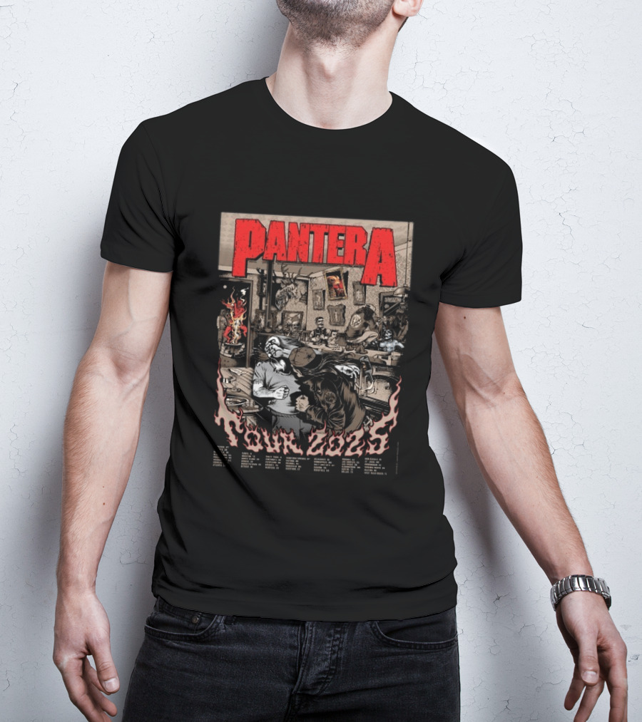 Pantera Tour 2025 Every Album Cover Combined Texas Stops T-Shirt