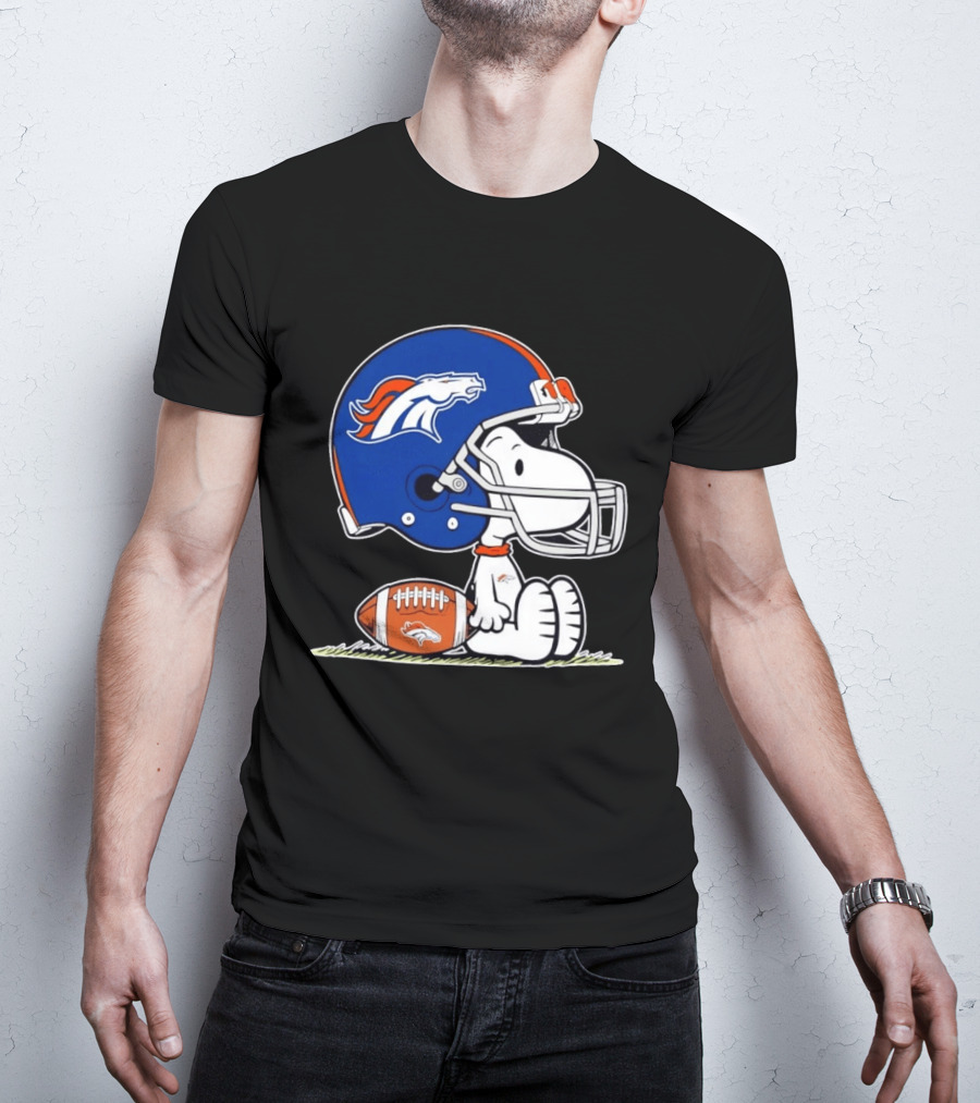 Peanuts Snoopy Denver Broncos Helmet Fan Favorite T-Shirt