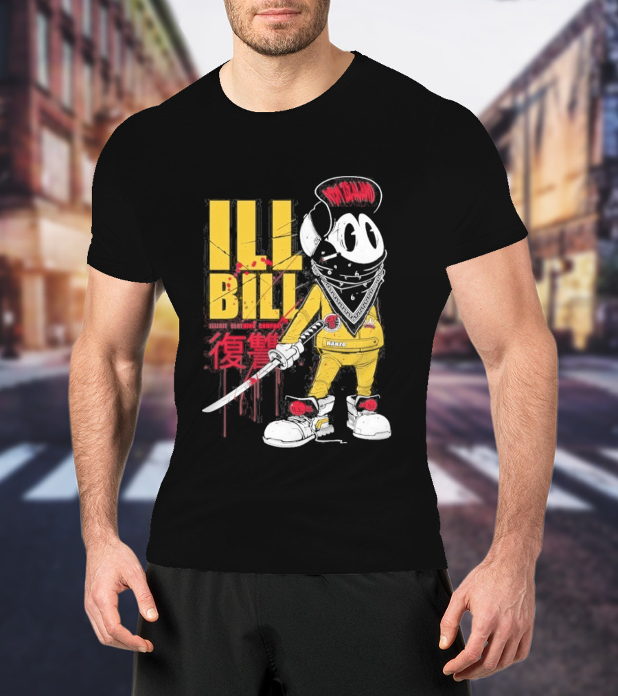 Ill Bill Redrat Illicit Drippy Character With Red And Yellow Details T-Shirt