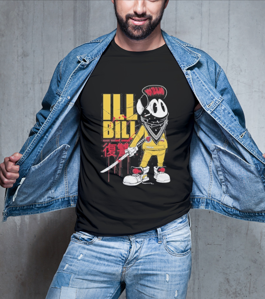 Ill Bill Redrat Illicit Drippy Character With Red And Yellow Details T-Shirt
