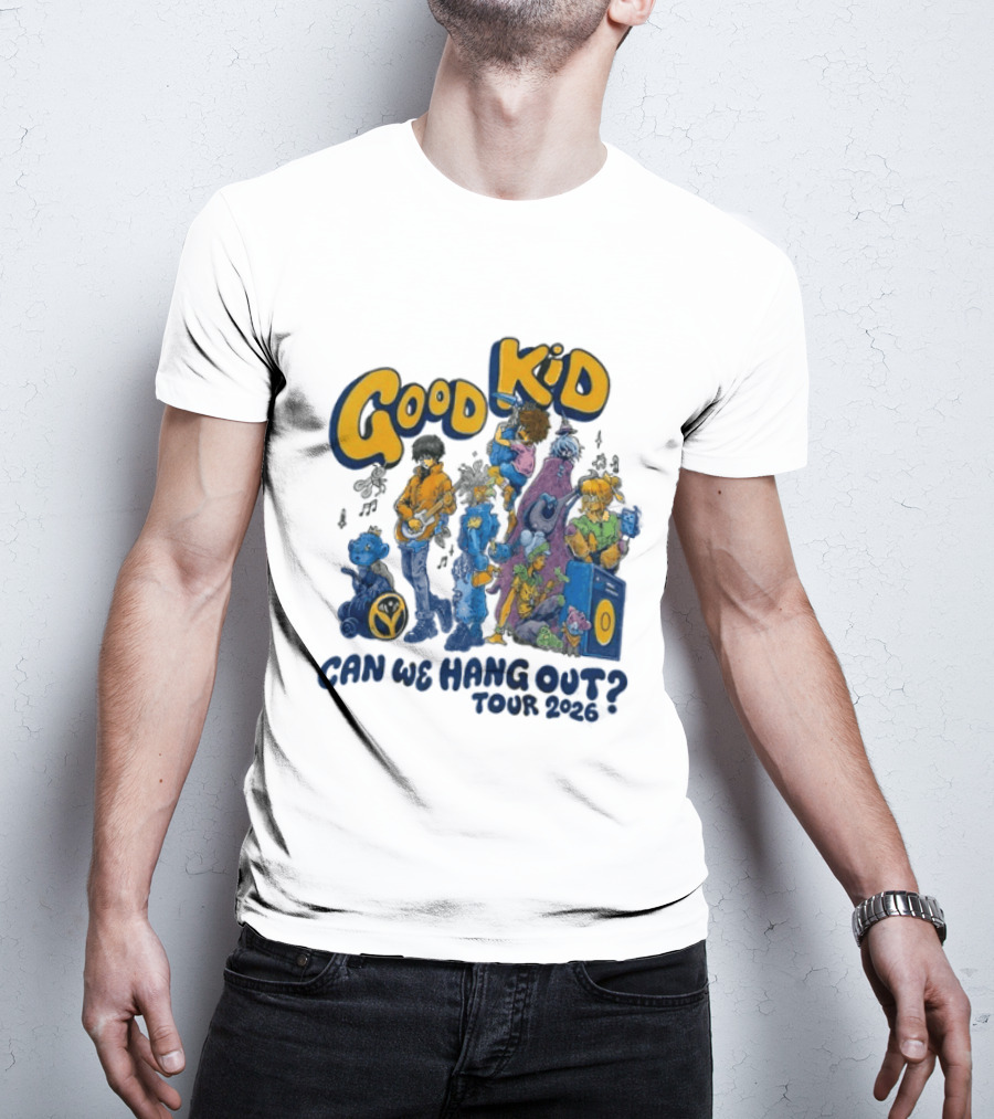 Good Kid Can We Hang Out Tour 2026 Colorful Characters T-Shirt
