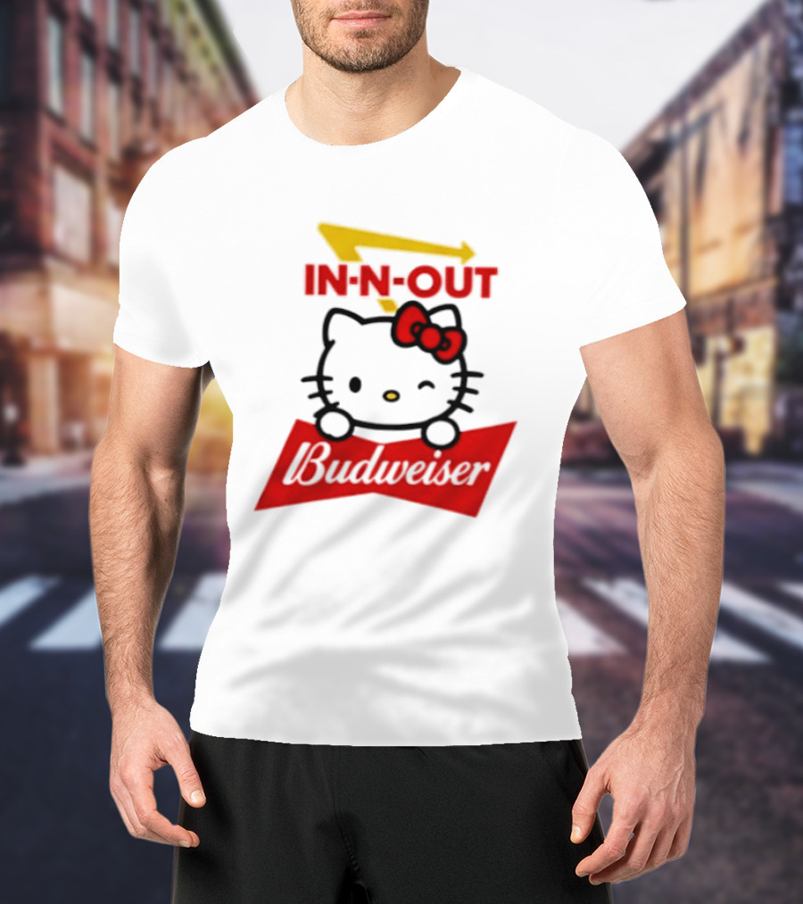 Hello Kitty In N Out Budweiser Combo T-Shirt