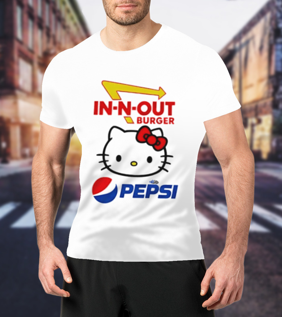 Hello Kitty Sanrio In N Out Burger Pepsi Collaboration T-Shirt
