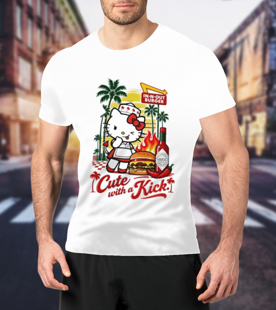 Hello Kitty In N Out Tabasco Cutie With A Kick Burger T-Shirt