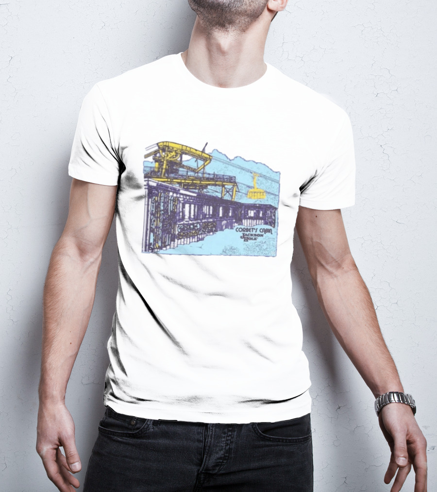 Jackson Hole Corbets Cabin Tram Wyoming Scenic Adventure T-Shirt