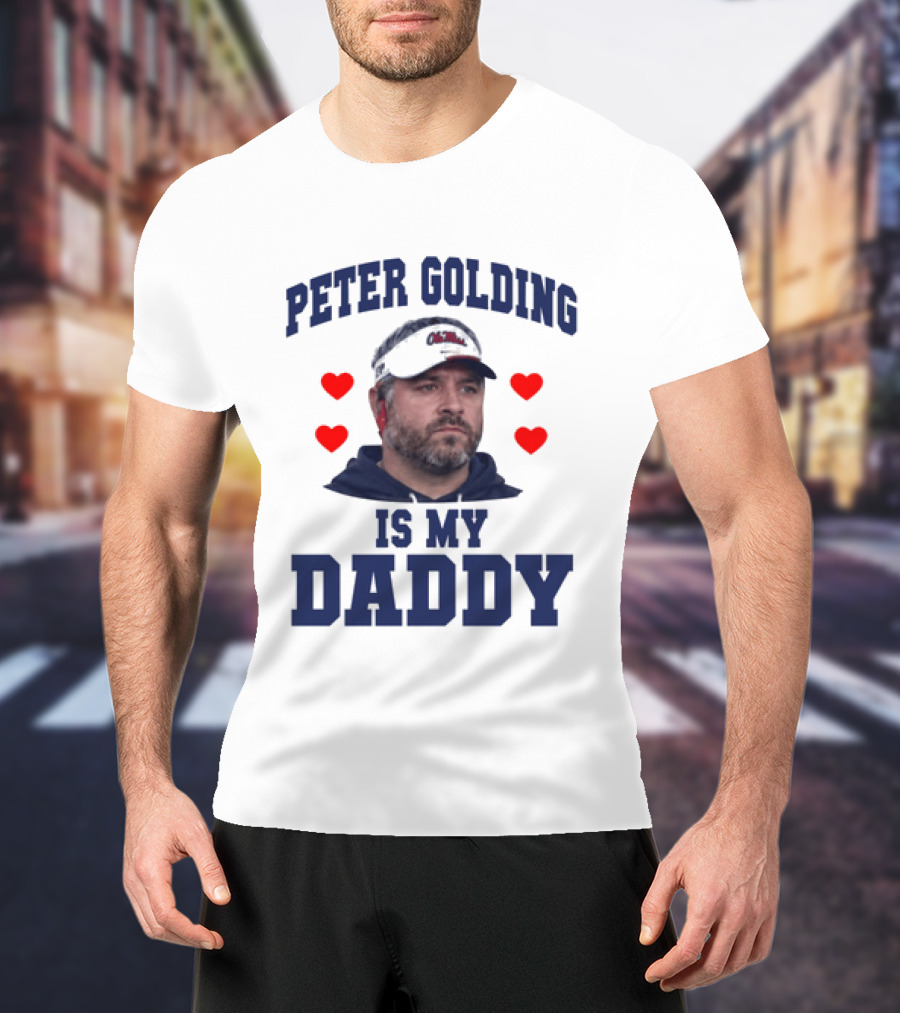 Peter Golding Is My Daddy Red Hearts T-Shirt