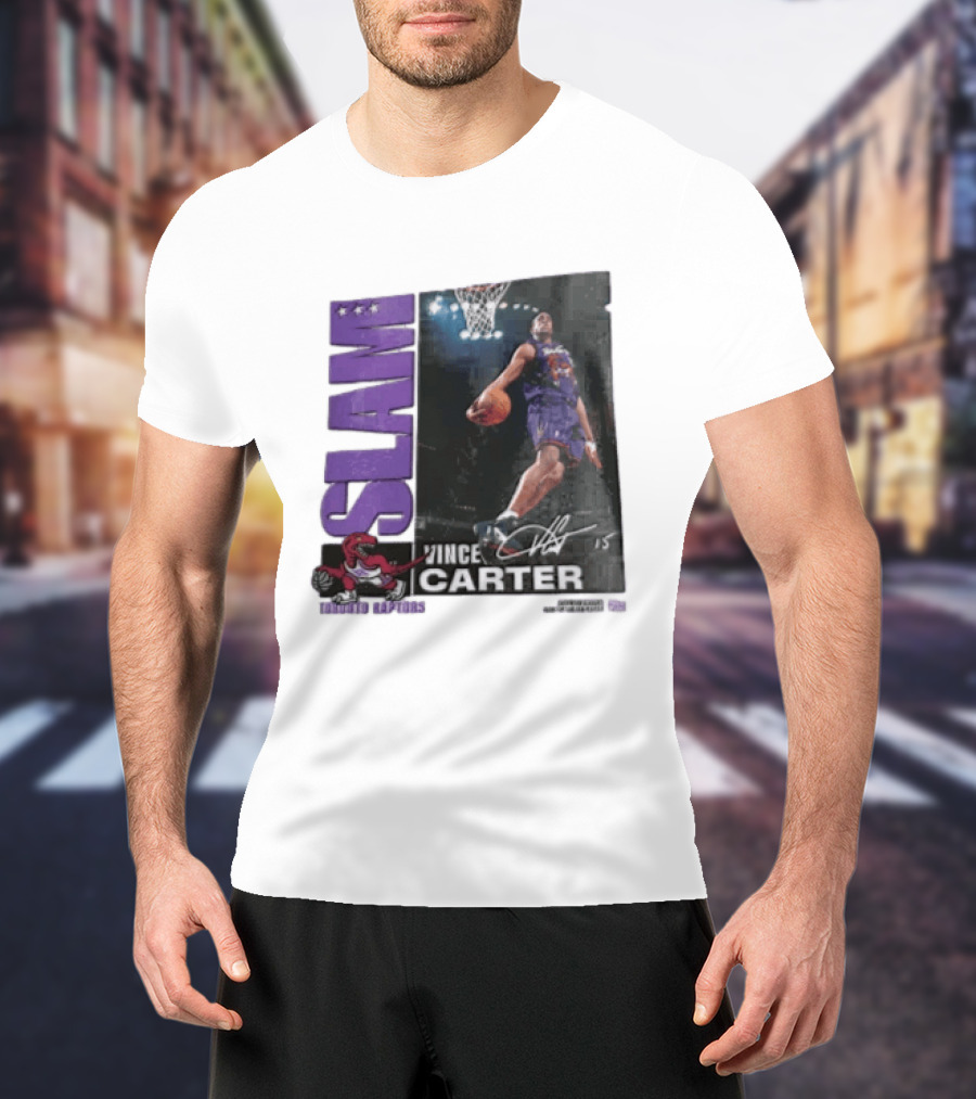 SLAM Vince Carter Top 500 Toronto Raptors Dunk Basketball T-Shirt