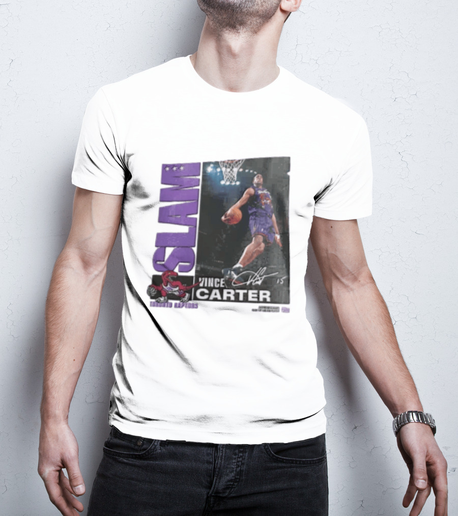 SLAM Vince Carter Top 500 Toronto Raptors Dunk Basketball T-Shirt