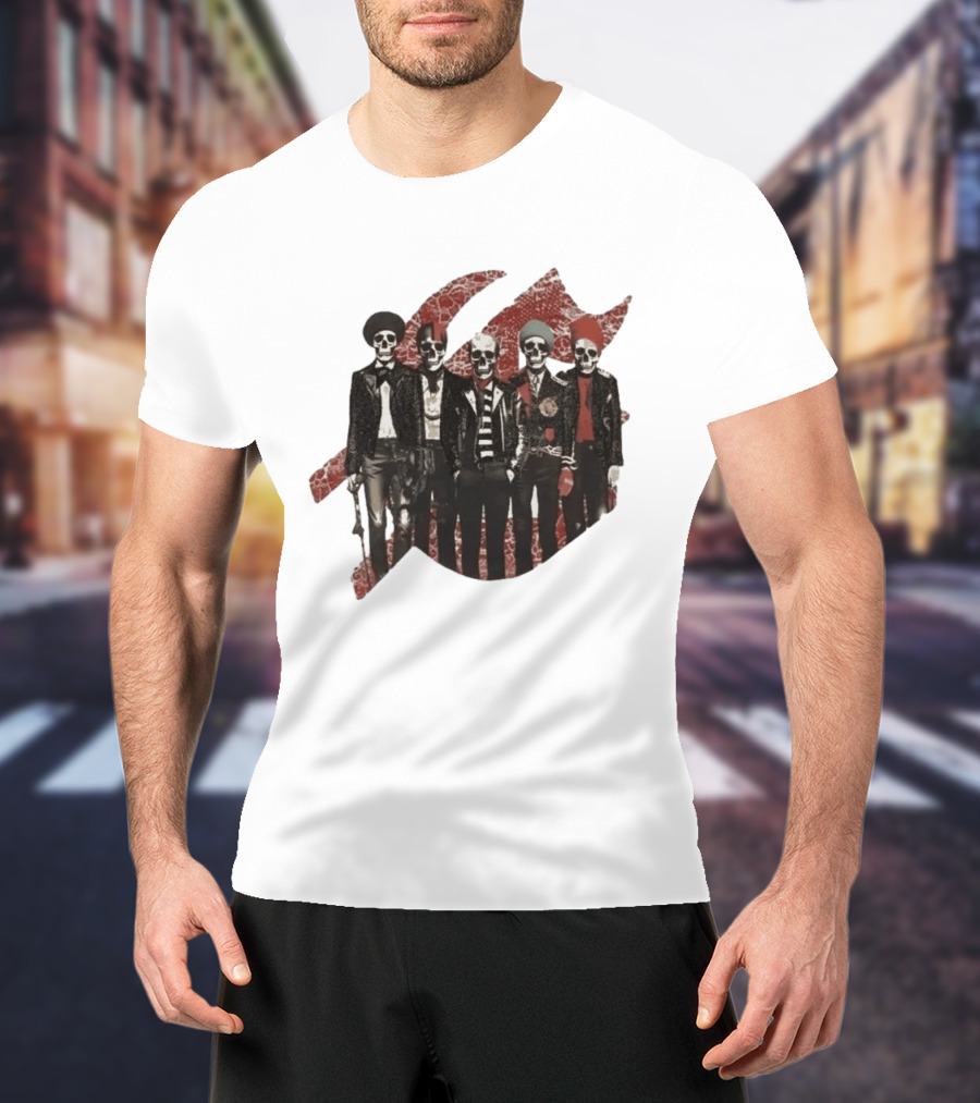 Yan Diomande Godspeed New York Guitar Heros Bone Studded T-Shirt