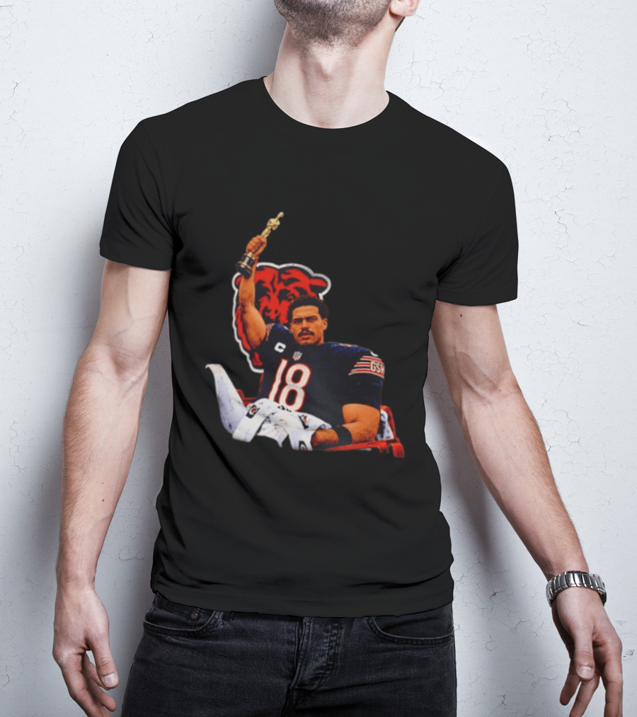 Caleb Williams Chicago Bears Oscar Meme Insight With Iconic Pose And Team Concept T-Shirt