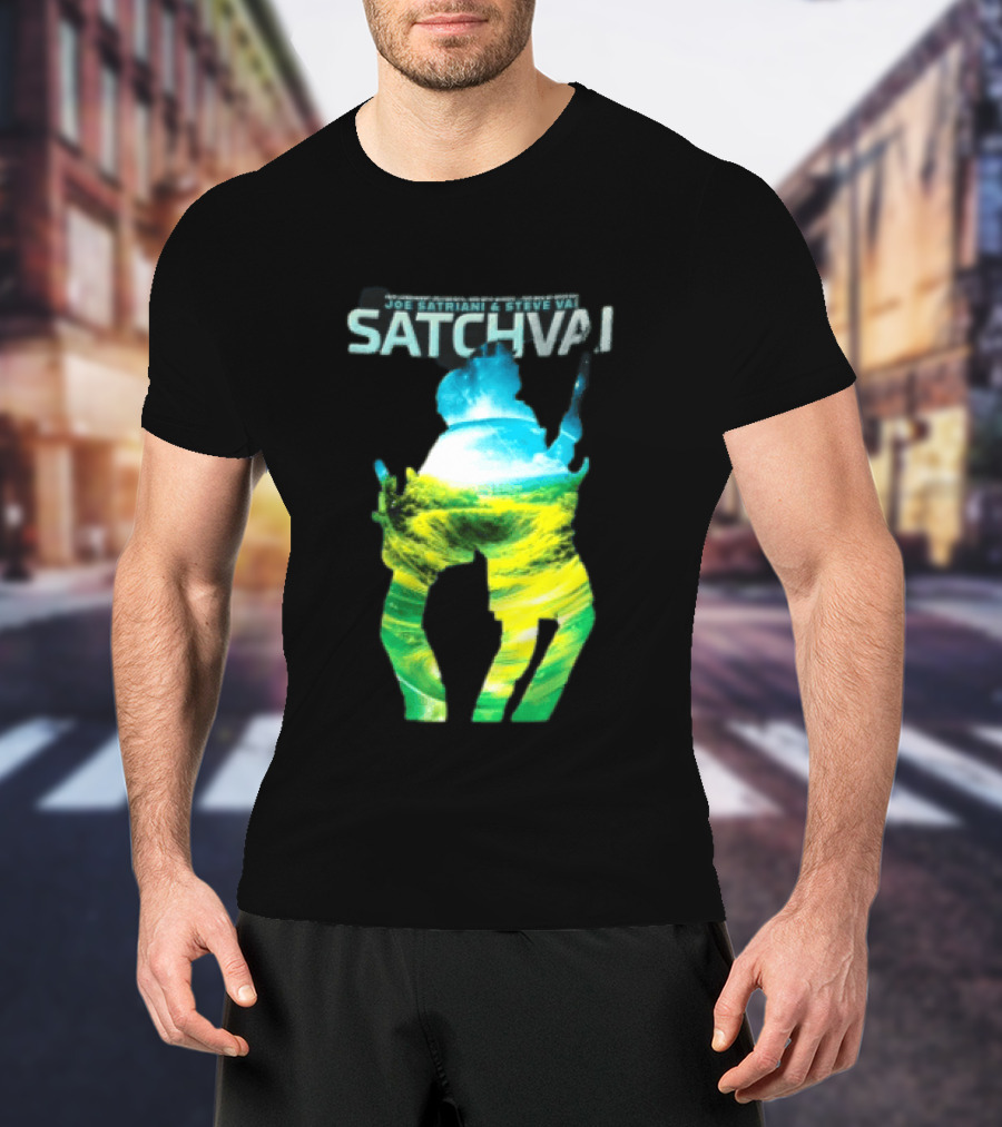 Joe Satriani Steve Vai Satch Vai Legendary Guitarists The Sea Of Emotion T-Shirt