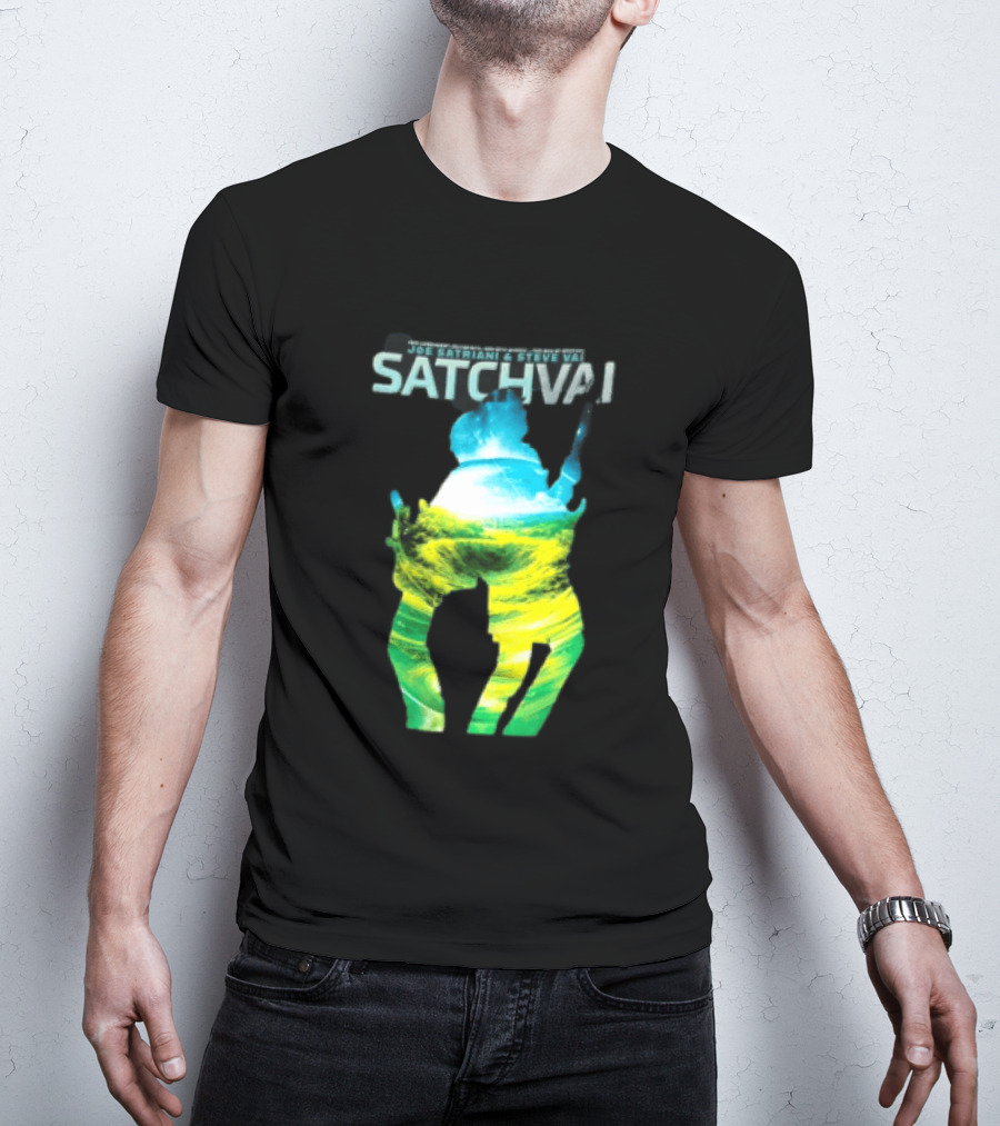 Joe Satriani Steve Vai Satch Vai Legendary Guitarists The Sea Of Emotion T-Shirt