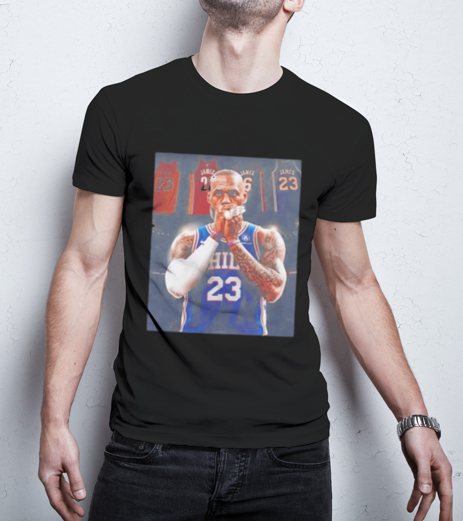 LeBron James Rings Los Angeles Lakers 23 Jerseys 76ers 23 T-Shirt