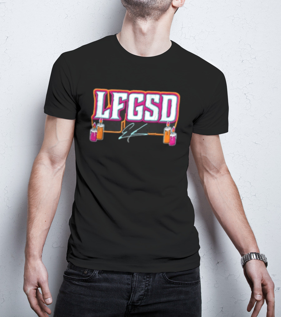LFGSD Four Lit Candles Graffiti Signature T-Shirt
