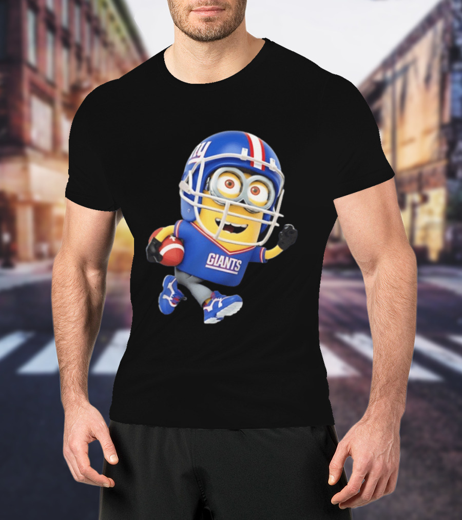 Minion Football Character New York Giants Collaboration T-Shirt