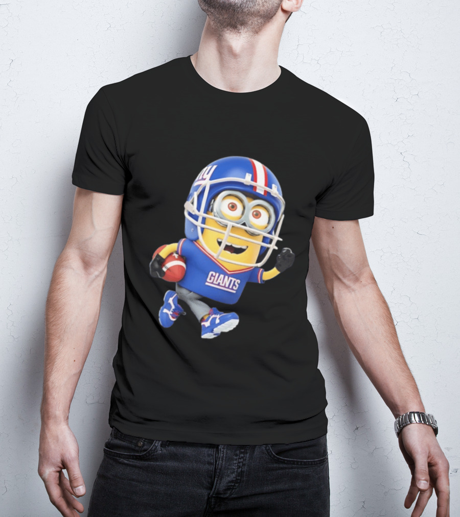 Minion Football Character New York Giants Collaboration T-Shirt