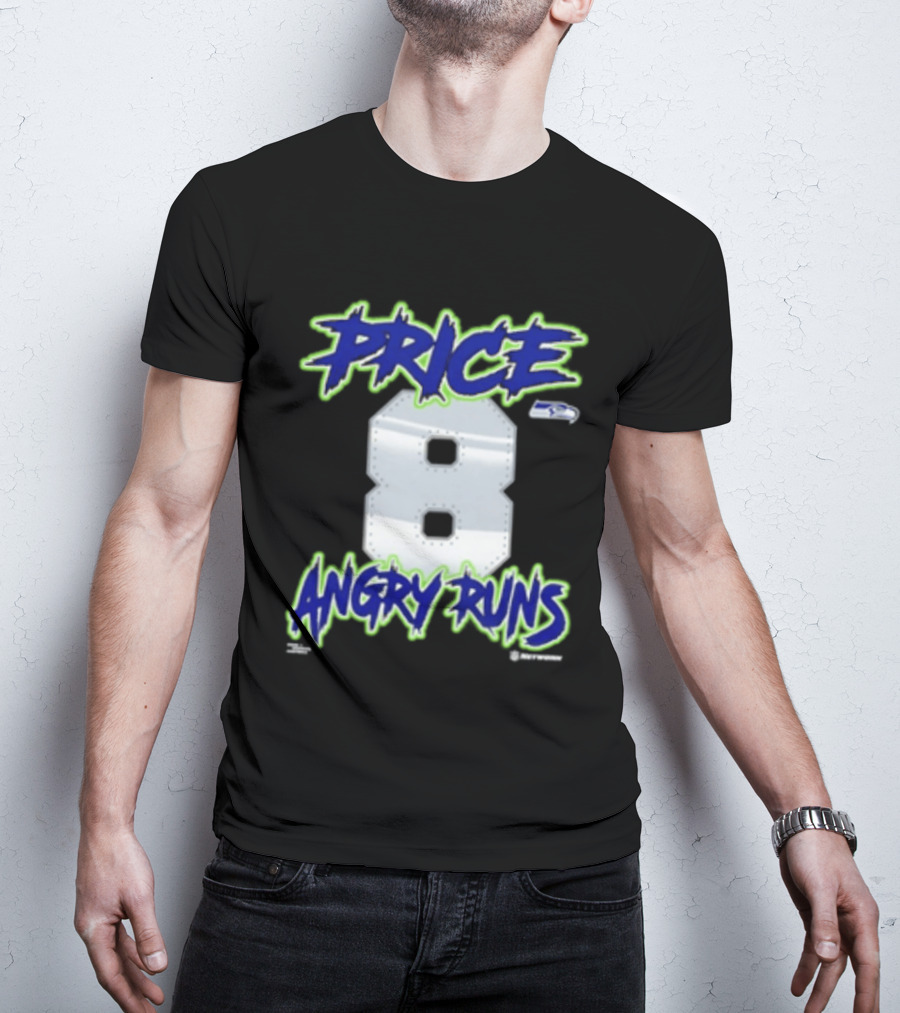 Seattle Seahawks Price 8 Angry Runs 2026 T-Shirt