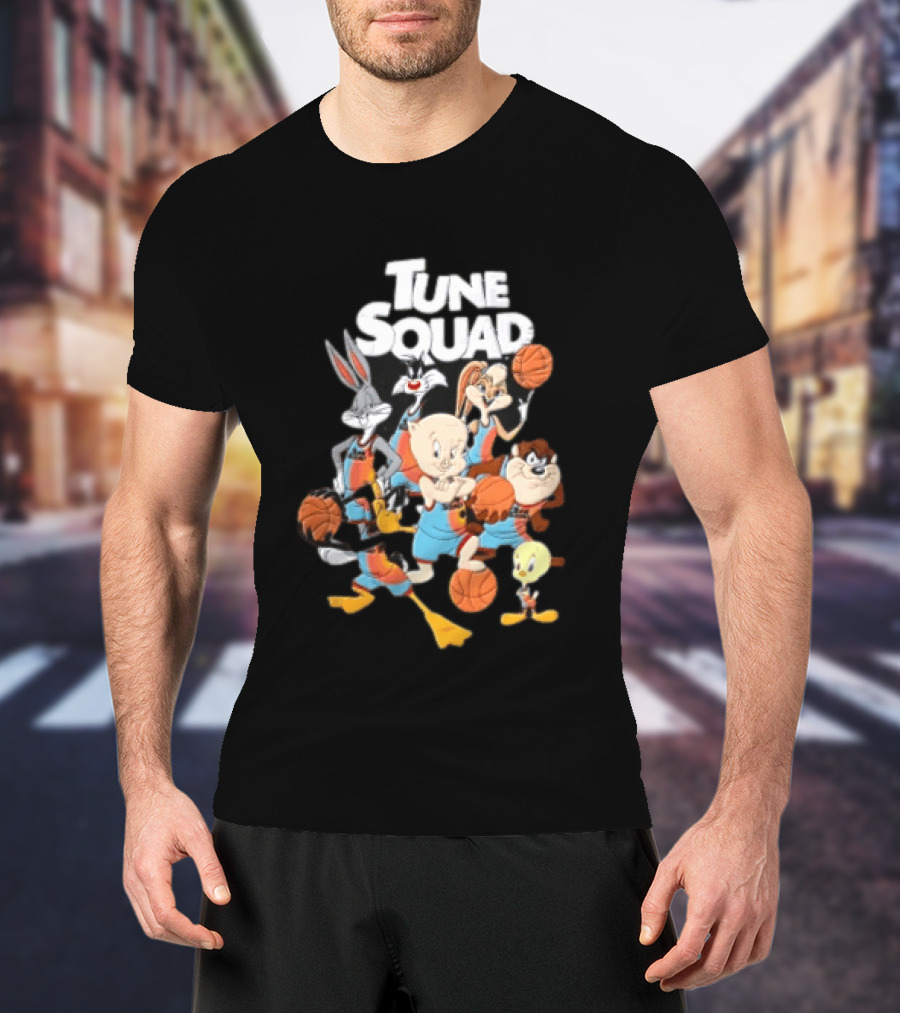 Tune Squad Looney Tunes Characters Basketball Space Jam T-Shirt
