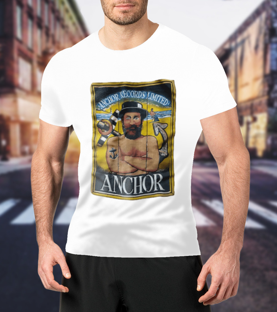 Anchor Records Limited Bearded Sailor With Tattooed Arms T-Shirt