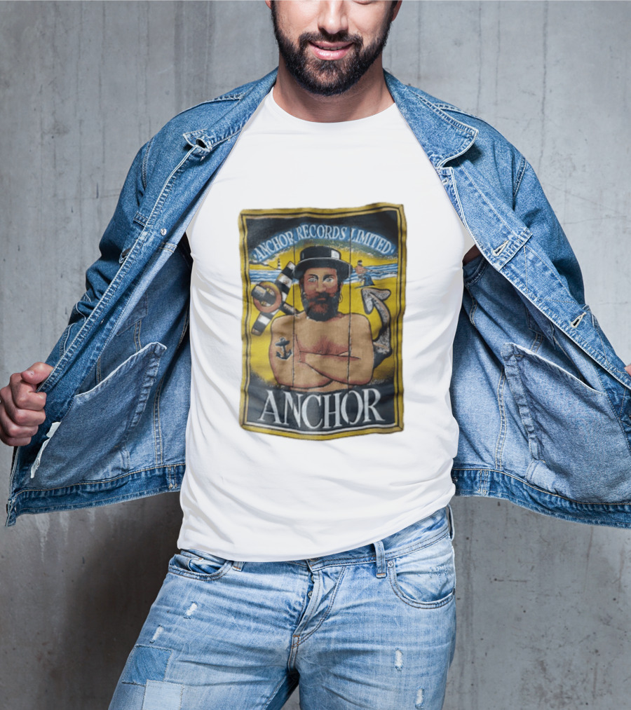 Anchor Records Limited Bearded Sailor With Tattooed Arms T-Shirt