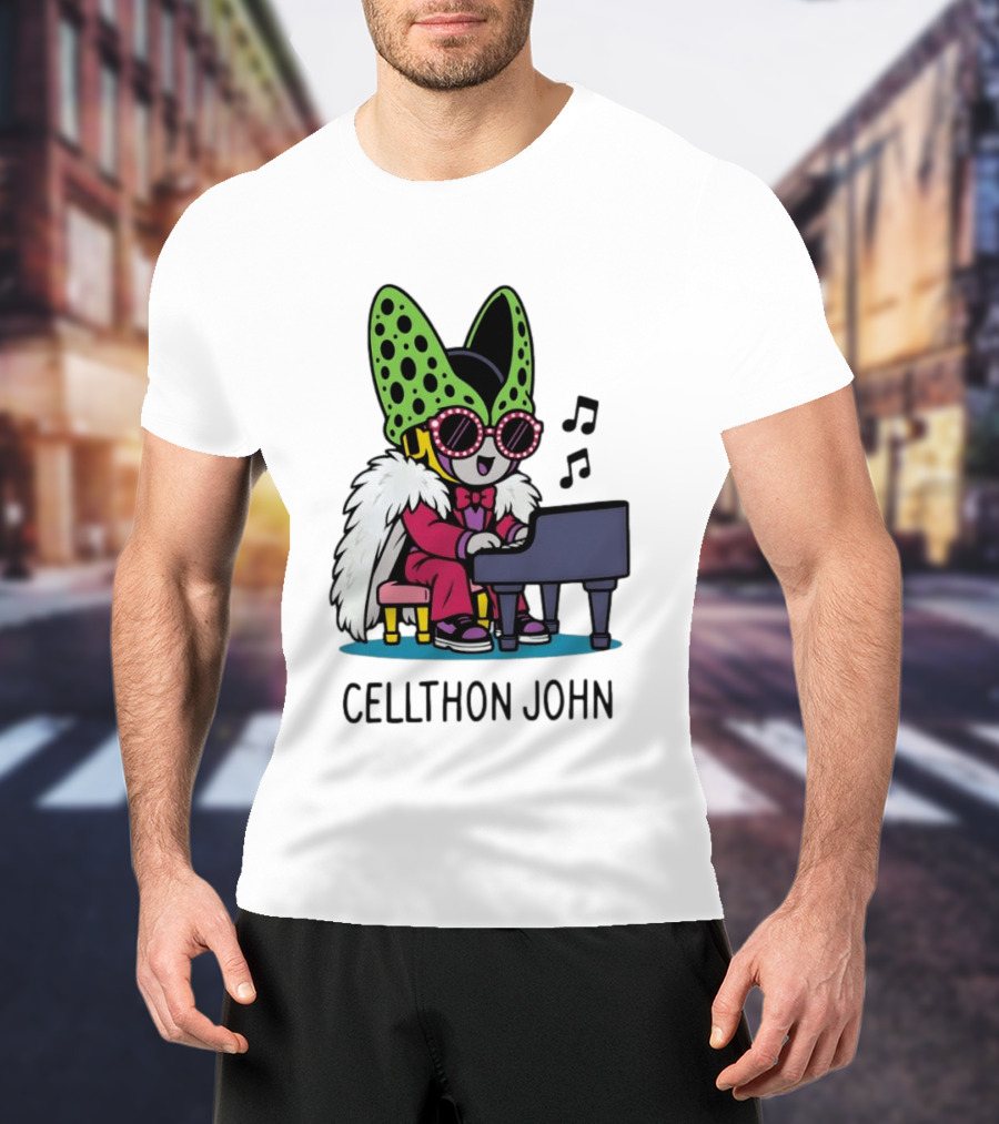 Cellthon John Dragon Ball Z Piano Music Fun T-Shirt