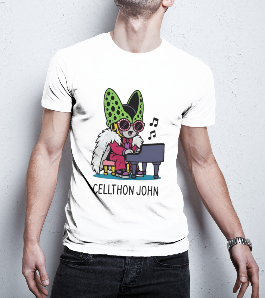 Cellthon John Dragon Ball Z Piano Music Fun T-Shirt