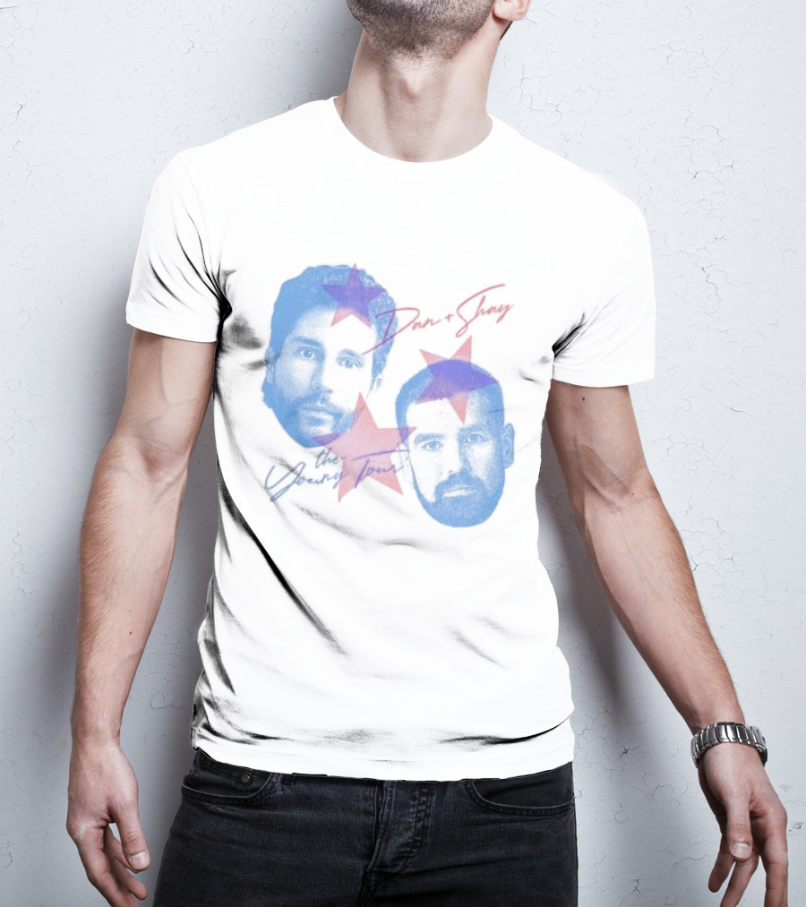 Dan And Shay The Young Tour Crewneck Stars Faces T-Shirt
